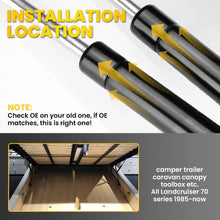 Load image into Gallery viewer, 2PCS 8mm Shaft 300mm 200N Gas Strut Caravan Canopy Trailer Truck Toolbox Spring
