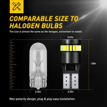 Load image into Gallery viewer, 10x T10 W5W 168 194 LED BULB GLOBES INTERIOR SIDE WEDGE MAP DOME TRUNK AUXITO