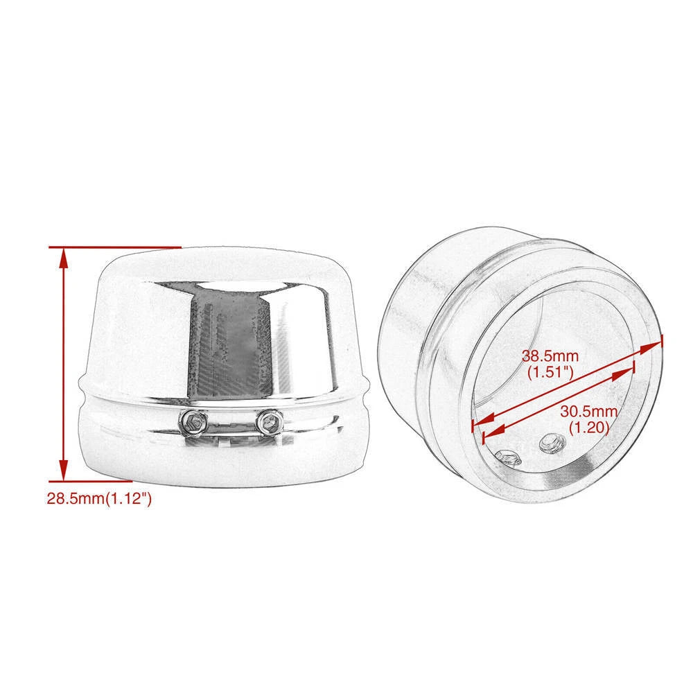 Chrome Front Axle Cap Nut Covers For Harley Dyna Softail Sportster XL 883 1200