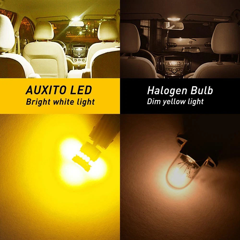2Pcs T10 194 168 W5W 24 SILICA SMD LED Bulb Bright 6000K Super Amber Interior AU