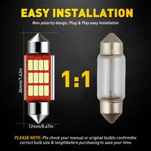 Load image into Gallery viewer, 2x BLUE FESTOON LED INTERIOR DOME LIGHT MAP BULB GLOBE 12V CAR 4WD 36MM 12SMD