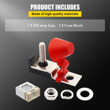Load image into Gallery viewer, Universal MRBF fuse holder battery terminal mount With 1 fuse 250A 8mm Set