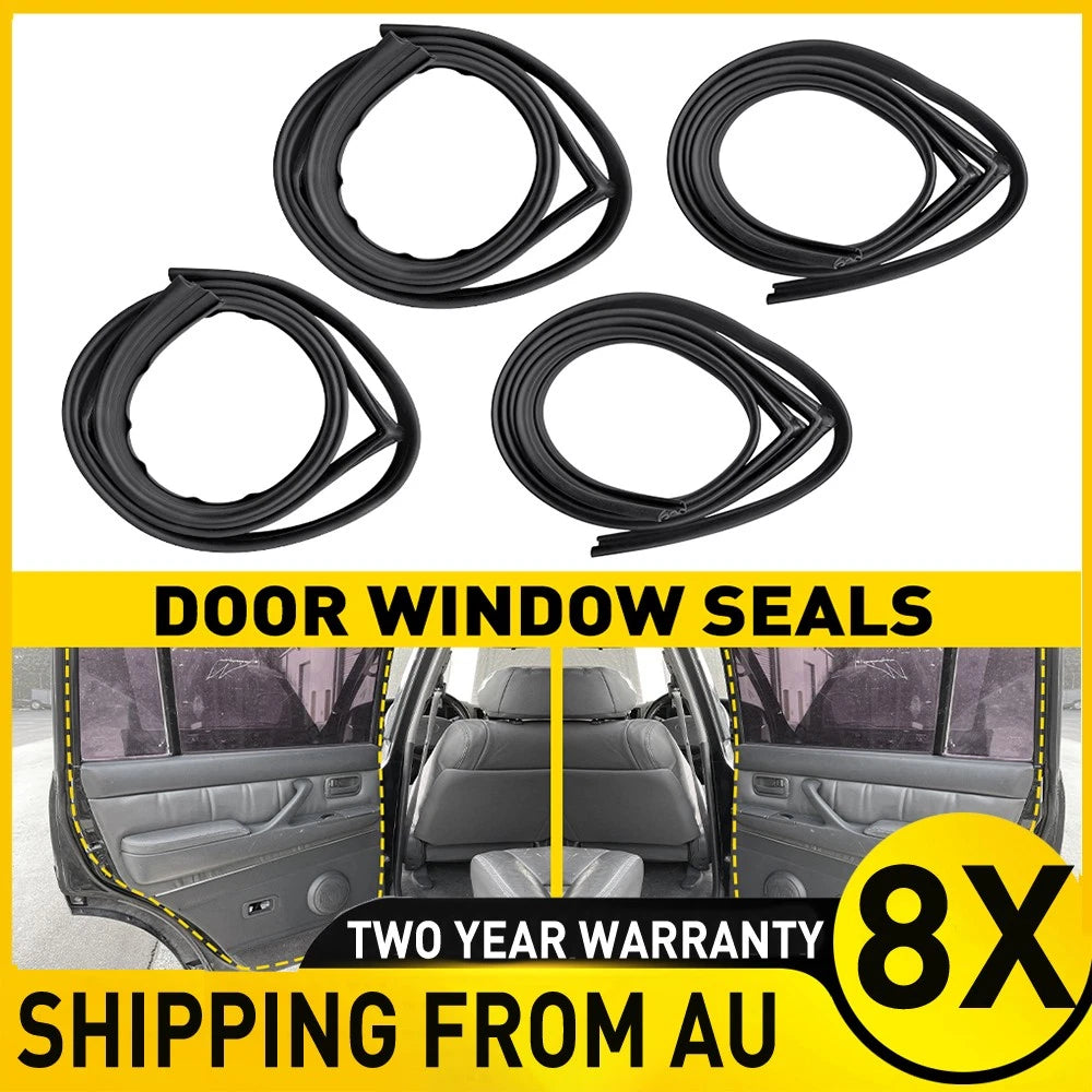 8X Door Window Channel Bailey Rubber Kit For LandCruiser HZJ80 HDJ80 HDJ81 FZJ80
