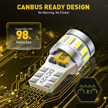Load image into Gallery viewer, 10x T10 W5W LED 18-SMD White Car Interior Light Parker Bulb Wedge Globe 12V/24V