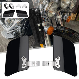 Black motorcycle front wind fork air deflector for Honda Kawasaki Yamaha