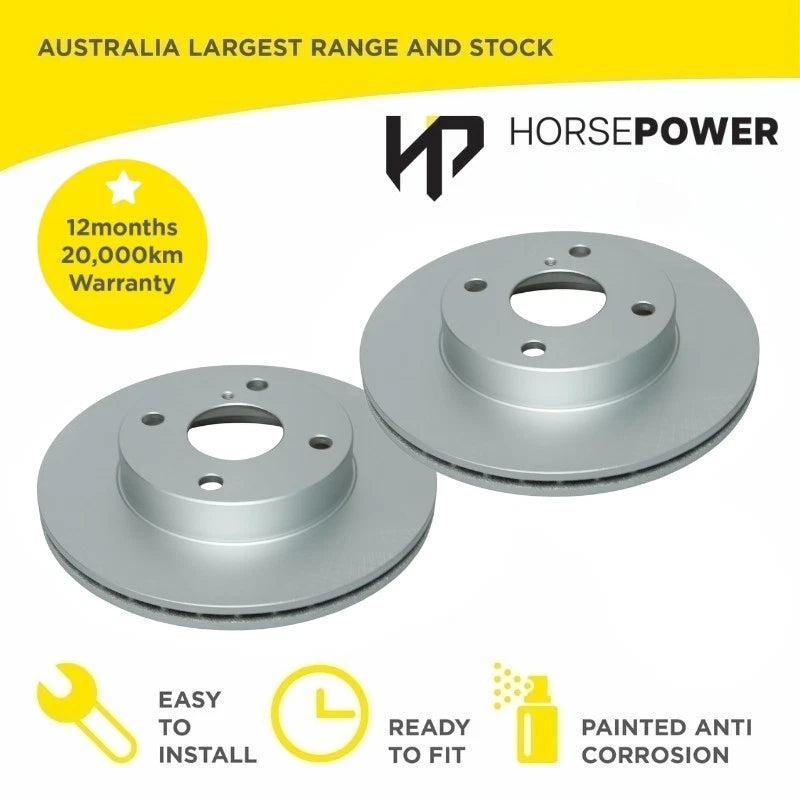 Front Brake Disc Rotors for Ford LASER KF KH 90 - 94 Manual Models 235mm