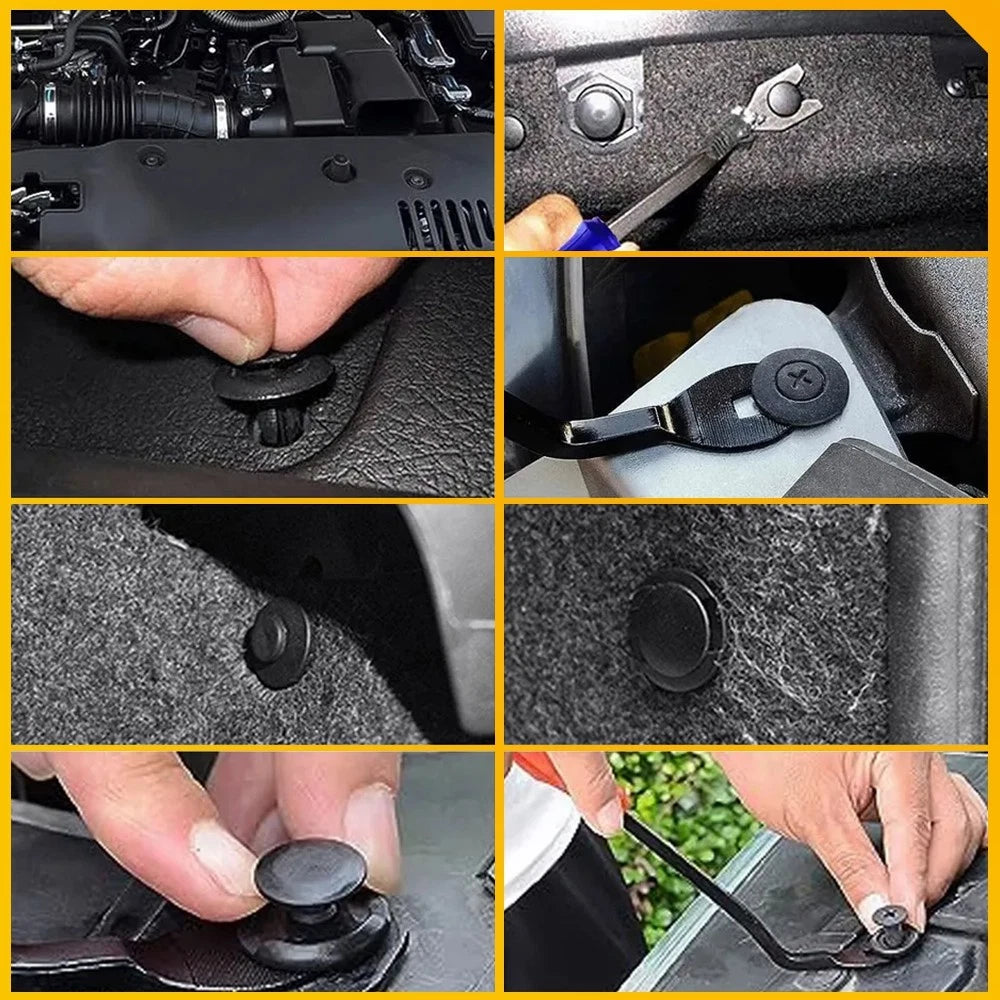 146x Car Trim Clips Retainer Bumper Rivets Panel for Fasteners Push Mazda Toyota