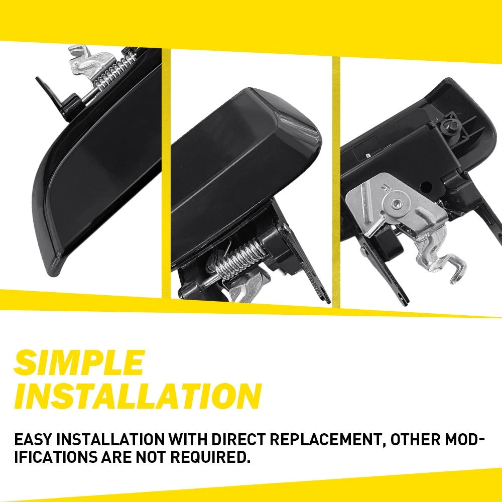 2x REAR Outer LH+RH Door Handle For Nissan Pathfinder R51 2005-2013 Black/Chrome