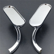 Load image into Gallery viewer, Chrome Mini Oval Motorcycle Side Rear Mirrors for Harley Softail Sportster CVO S