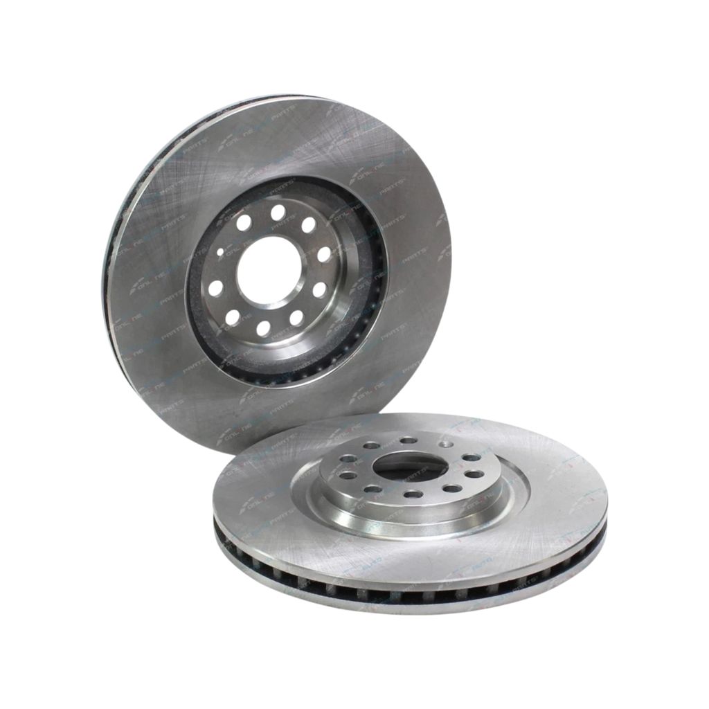 2 x Front Disc Brake Rotors for Volkswagen Tiguan 5N AD1 4cyl 2.0L 2016-2019