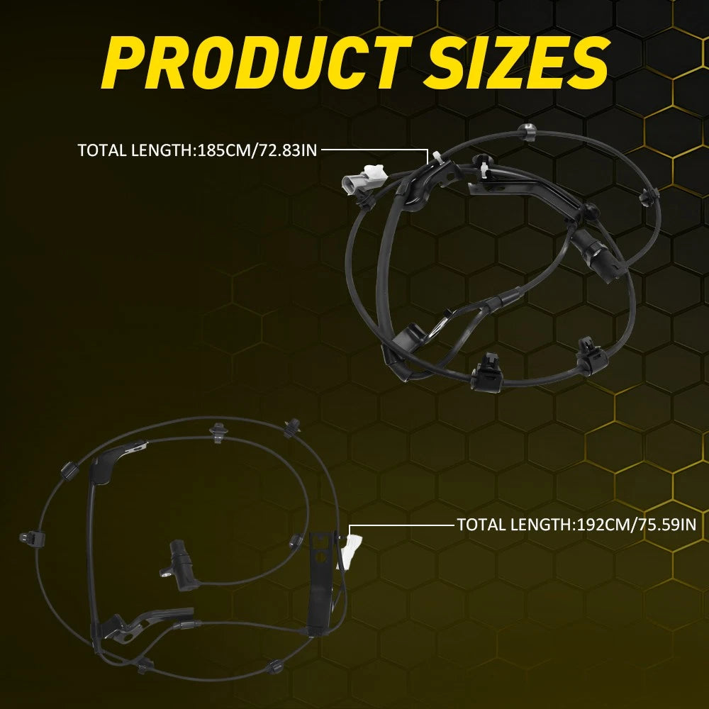 Set of 2x Front ABS Wheel Speed Sensor For Toyota Hilux KUN26 3.0L 2005-2015