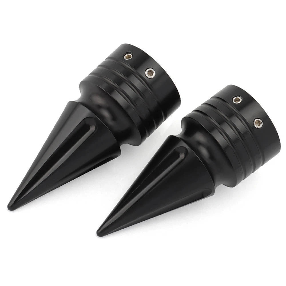 Spike Front Axle Nut Covers Caps Motor for Harley Sportster Touring Dyna Softail