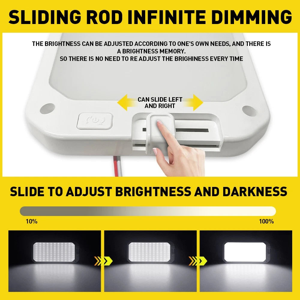 4x LED Lights RV Caravan Camper Boat Oval Interior Ceiling Roof Dome Cabin Lamp