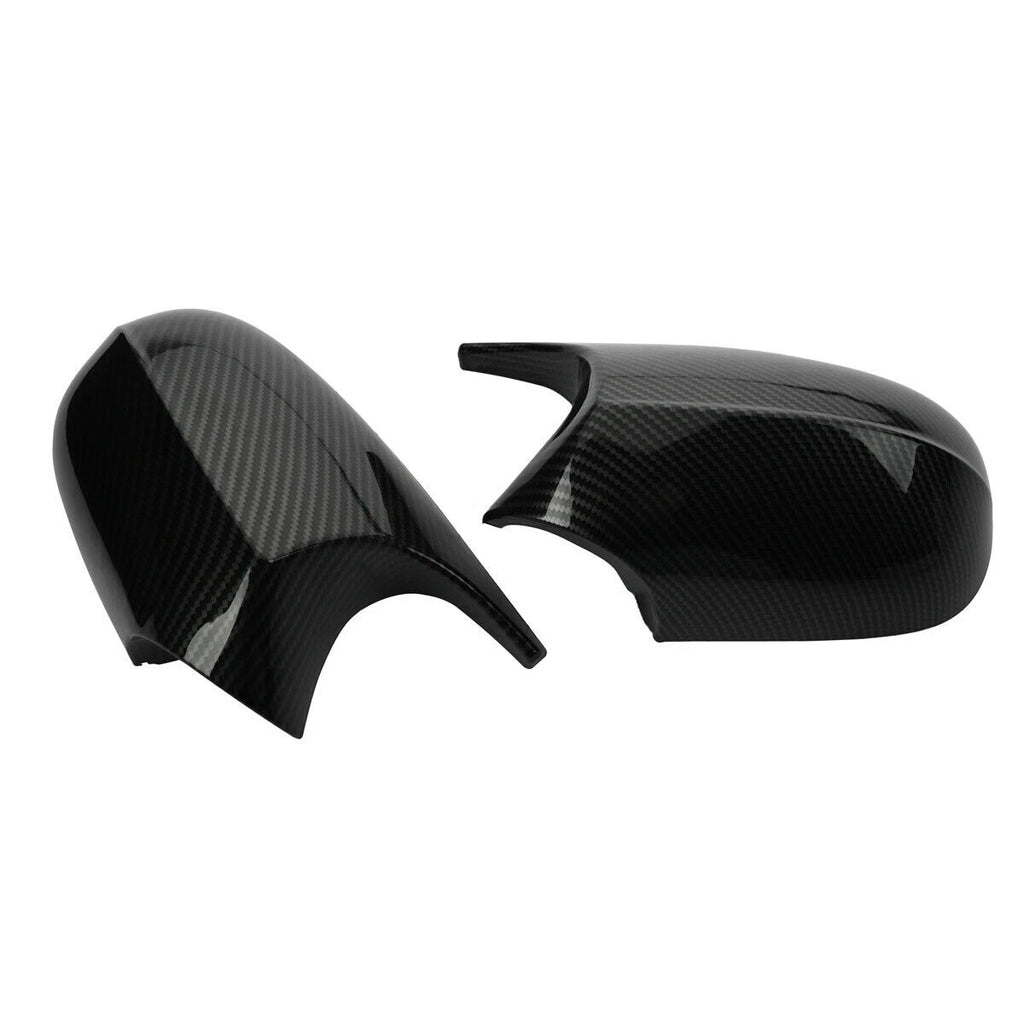 2x For BMW E90 E91 2008-11 LCI Carbon Fiber Look M3 Style Side Mirror Cover Cap