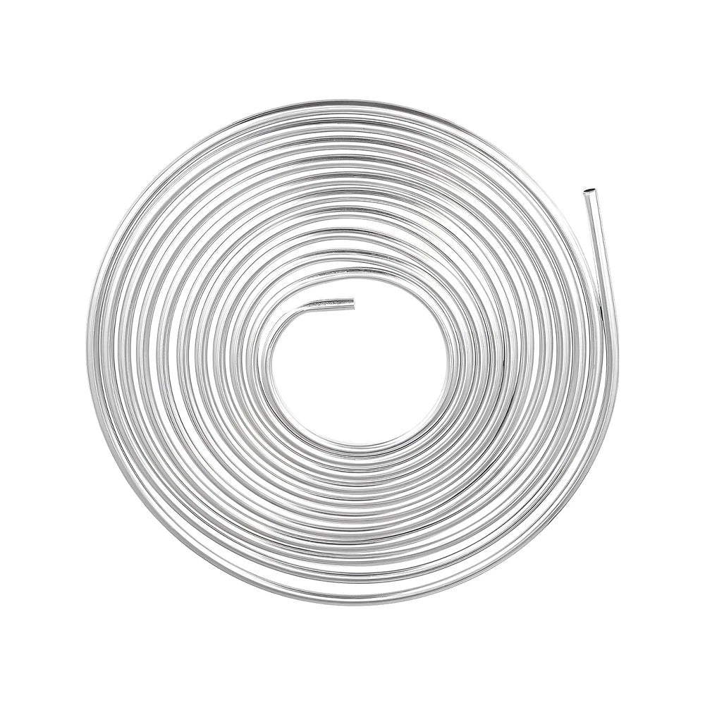 Steel Bundy Tube Brake Pipe 3/8" 20FT 7.6M Fuel Transmission Line Zinc Coated