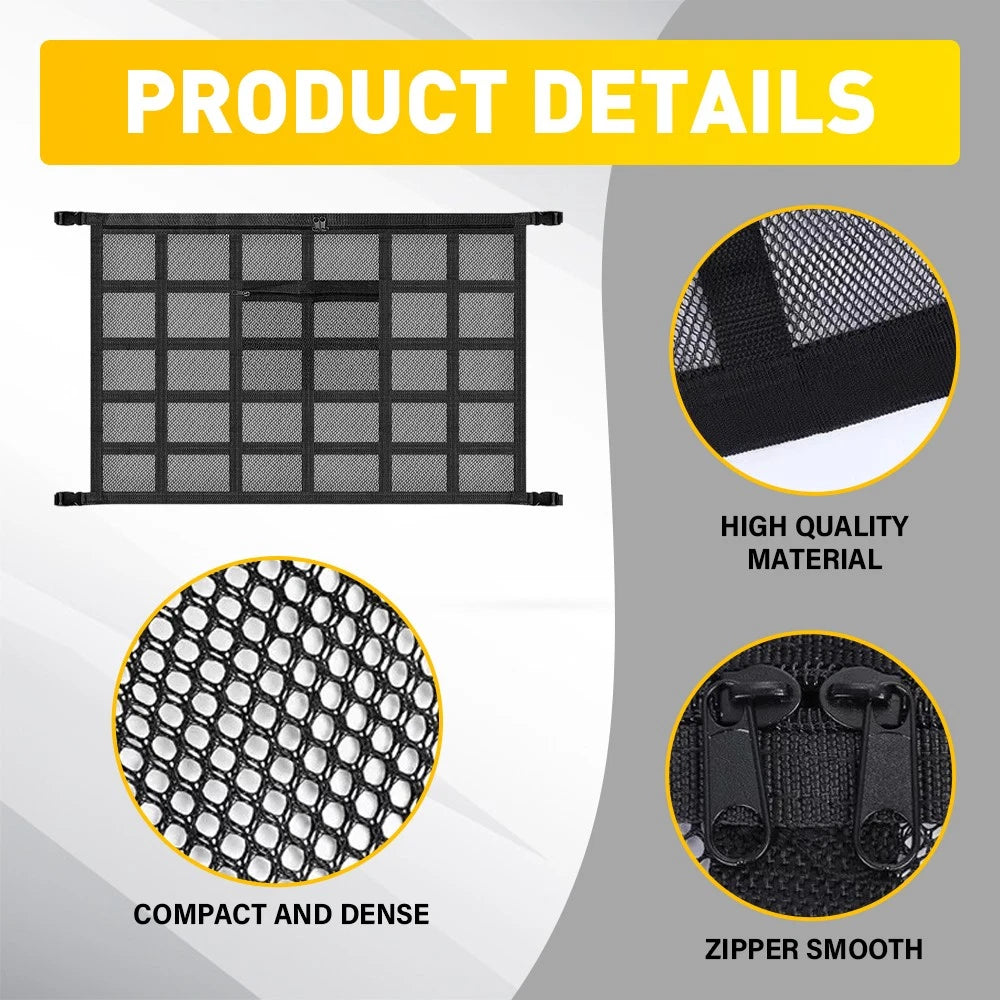 80*50cm Universal Mesh Storage Bag Car Roof Ceiling Cargo Net Pouch Pockets