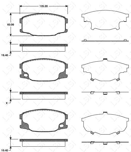 8 x pcs Heavy Duty Front Brake Pads set for Mitsubishi Rosa Bus 3.9 4.9 Diesel