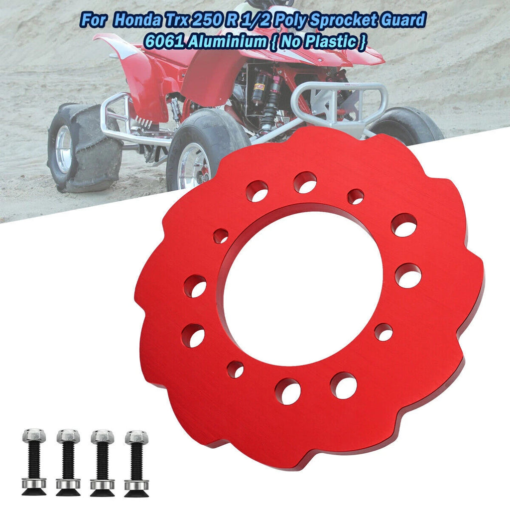 CNC 1/2 Poly Sprocket Chain Guard Cover For Honda TRX250R TRX400X TRX450R ATV ST