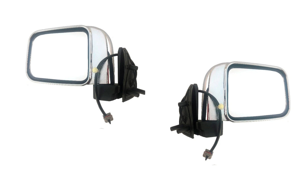 *NEW* DOOR MIRROR (ELECTRIC CHROME) for NISSAN NAVARA D22 4WD 2001-2015 PAIR L+R