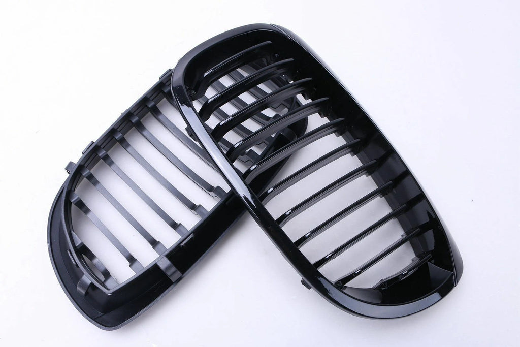 For BMW 3-Series E46 2-Door Coupe 02-06 Front Kidney Grill Grille Gloss Black ST