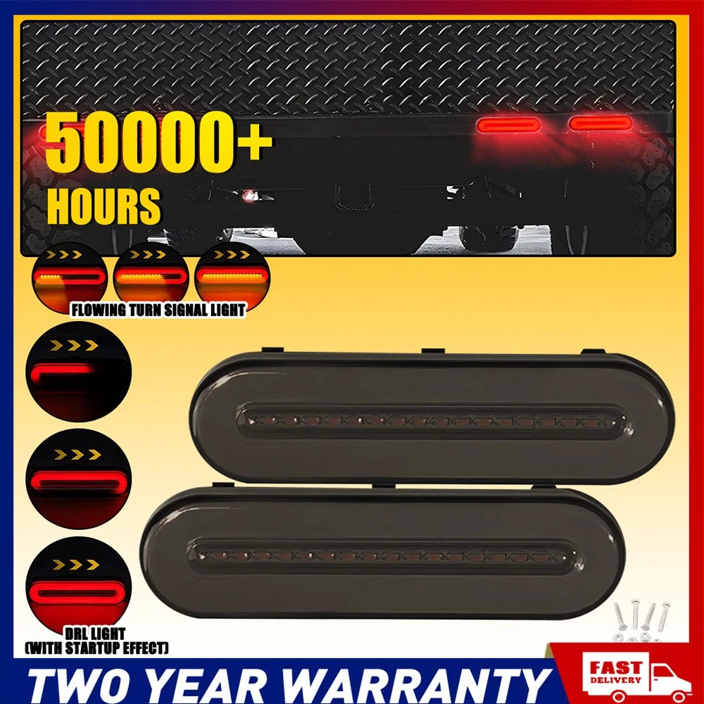 8x 12V-24V LED Tail Lights Sequential Indicator Trailer Ute Caravan Truck NEWA