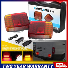 Load image into Gallery viewer, 8 X Magnetic USB Wireless LED Tail Lights Stop Reverse Indicator Ute Trailer A