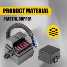 Load image into Gallery viewer, 4-Pin 80A Pre-Wired Fuse Relay Box Waterproof Relay Slots ATC/ATO Fuse Holder