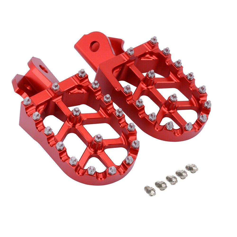 Red MX Wide Fat Footpegs Foot Pegs For Surron Sur-Ron Light Bee X Electric Bike