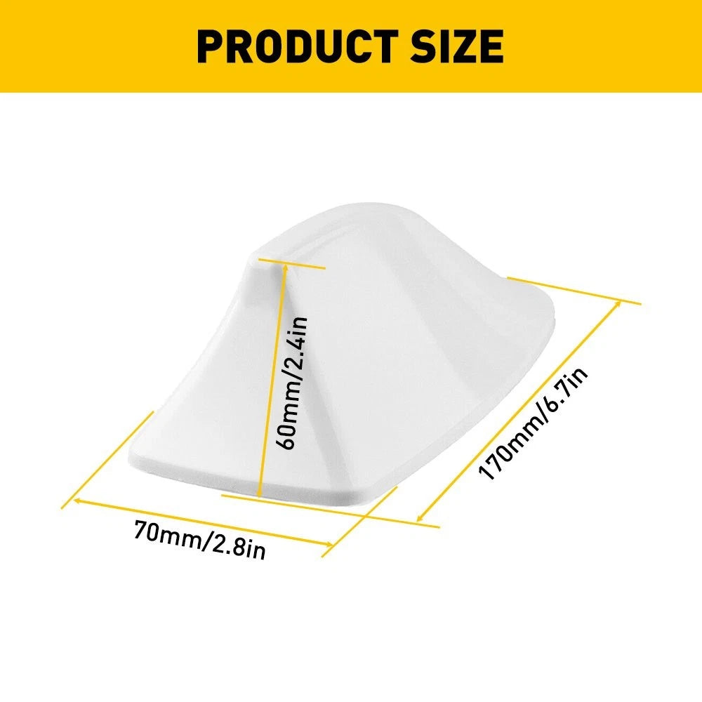 White Shark Fin Roof Antenna Aerial FM/AM Radio Signal Car Trim Universal Cover