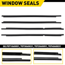 Load image into Gallery viewer, 8X Weatherstrip Window Moulding Trim Black For Toyota LandCruiser 100 105 Series
