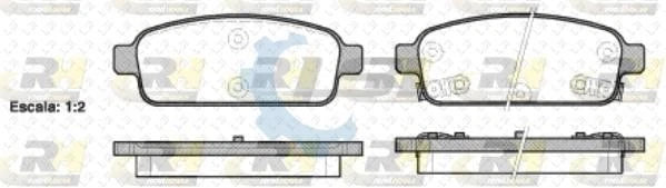 Rear Brake Pads and 268mm Brake Disc Rotors Set for Holden TRAX 1.8L 2013-