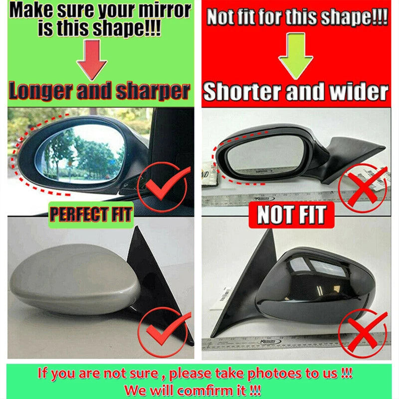 2x For BMW E90 E92 E93 PRE-LCI 05-07 Carbon Look Rear View Mirror Cover Cap ST