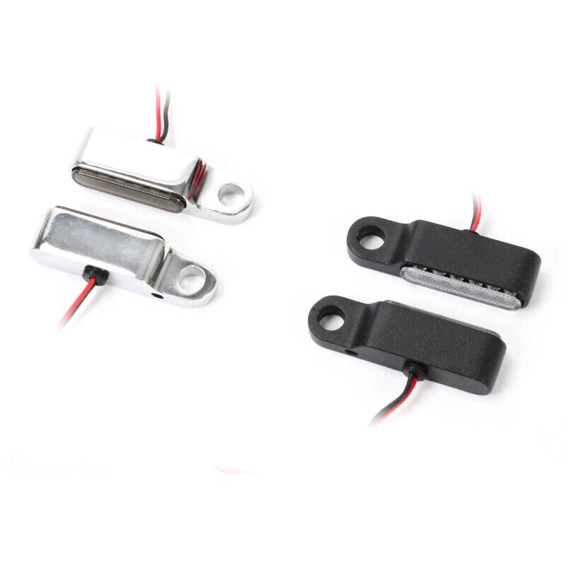 2x 6 LED Motorcycle Dirt Bike Mini Turn Signal Indicators Light Universal Chrome