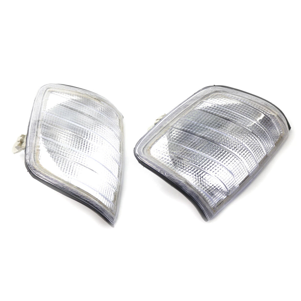 1Pair Front Clear Corner Indicator Light Lamp For Benz E-Class W124 1985-1995 ST