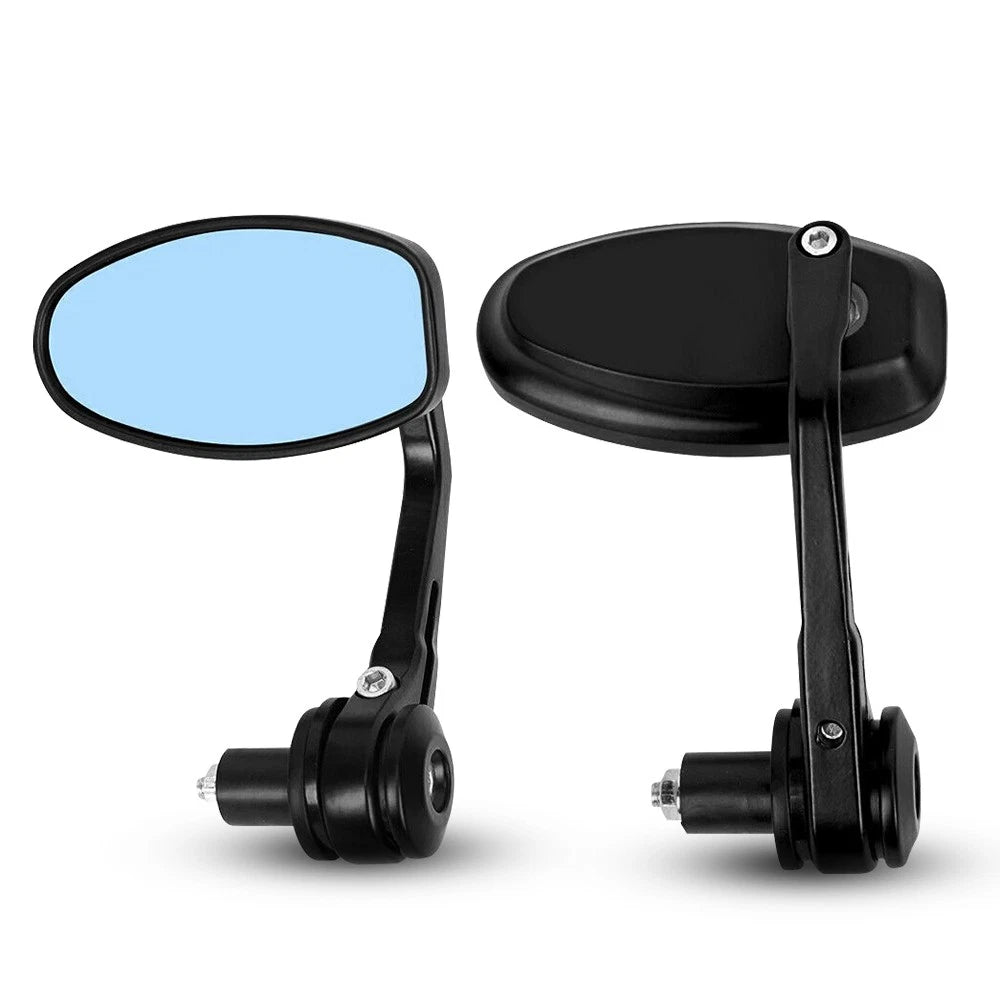 For MT07 Motorcycle 7/8" Handle Bar End Rearview Side Mirrors Black Universal A