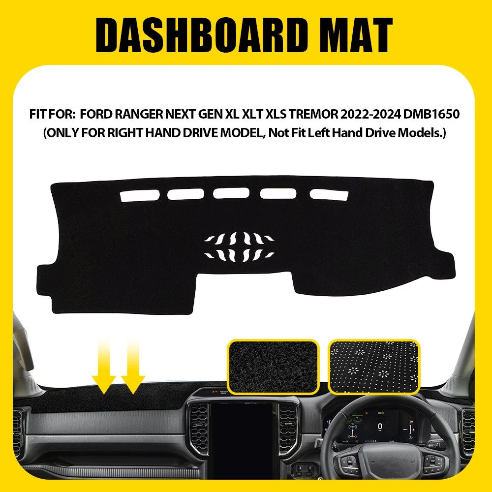 Dashboard Mat Dash Pad Cover Protector Dashmat Fit ForD RANGER XL XLT XLS TREMOR