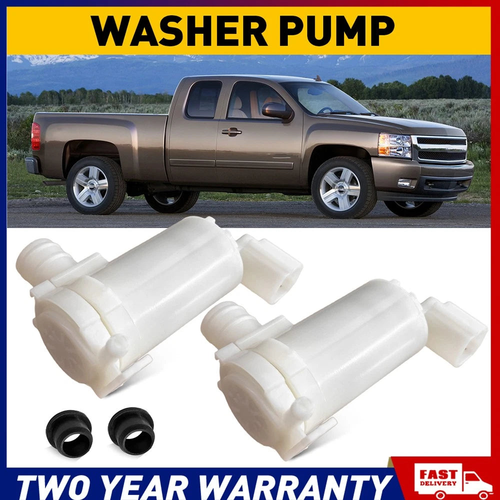 Pair Windscreen Washer Pump Motor Suitable For Nissan Navara D22 2001 - 2008