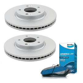Front Bendix Brake Pads + Rotors for Hyundai i45 YF, iX35 LM, Kia Sportage KM SL