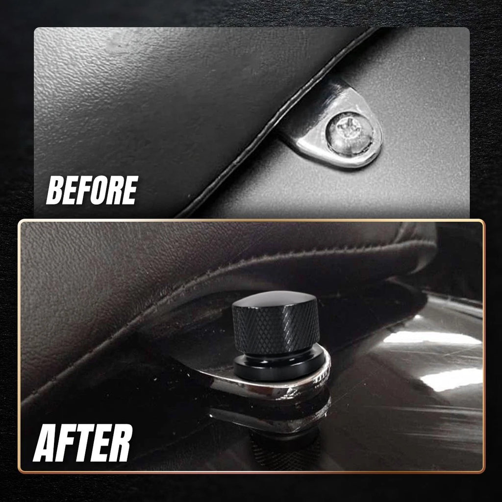 1pcs 6mm Rear Seat Bolt Screw Billet Aluminum Knurled Black for Harley 1996-2015