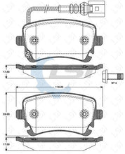 Load image into Gallery viewer, Rear Disc Rotor and Brake Pads for Volkswagen TRANSPORTER T5 1.9TD 2.5TD 2003-