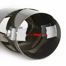 Load image into Gallery viewer, Universal Exhaust Tip Ends Chrome Straight Tail Pipe Cover 62mm Sport Trim ST