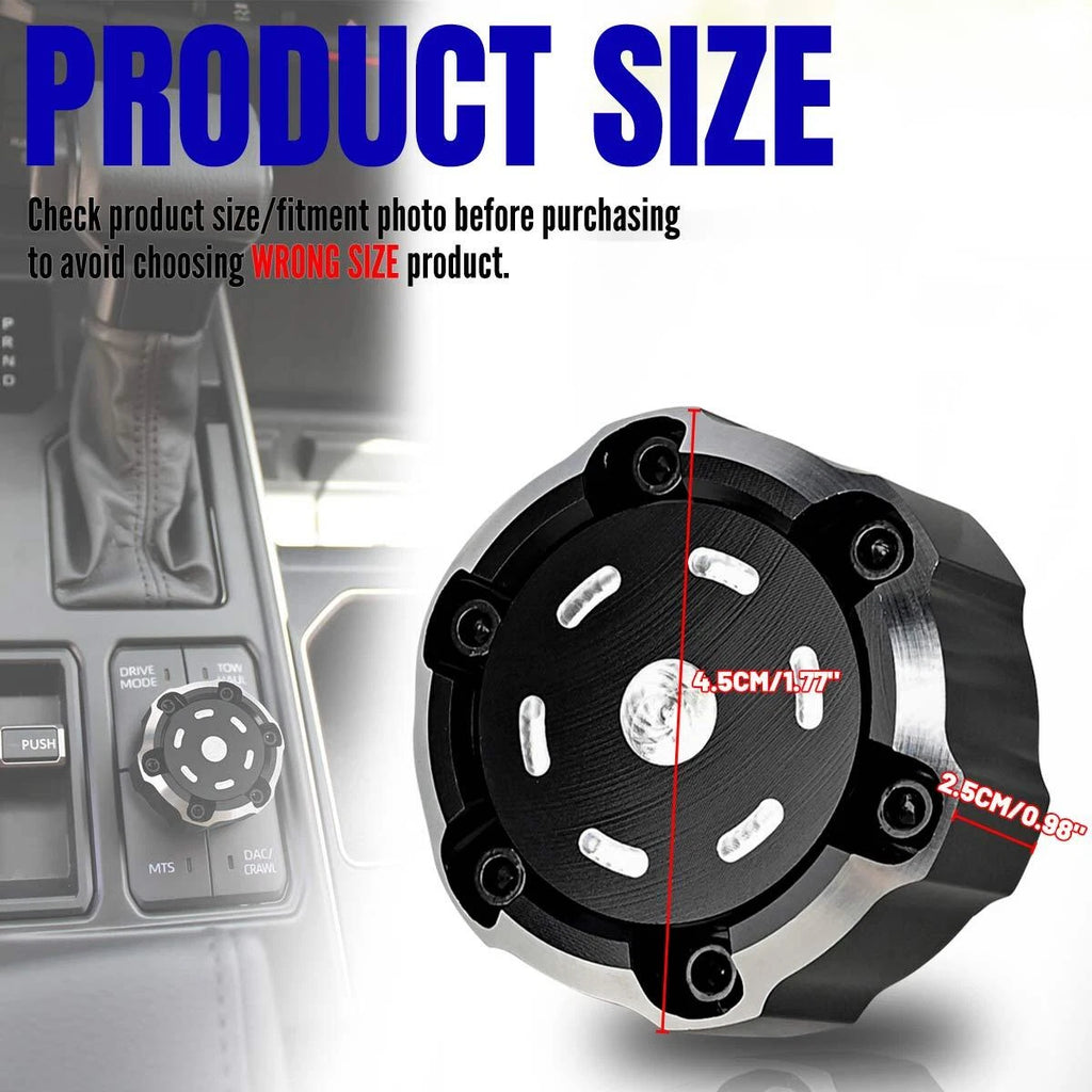 Aluminum Drive Mode Adjust Knobs Ring Cover For Toyota for Tundra for Sequoia