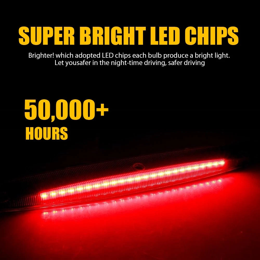 2PCS Black High Mounted 3rd Third Brake Light Lamp For Mercedes Benz Vito W639