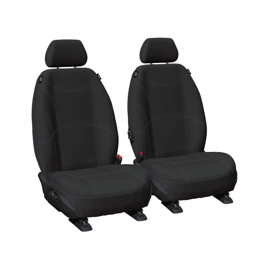 Sperling Getaway Neoprene Front Black - Silver Stitch Seat Covers Suits Nissa...