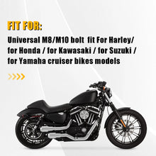 Load image into Gallery viewer, 4x Motorcycle Black Mini Oval Rear View Mirror For Honda Suzuki FLS Softail Slim