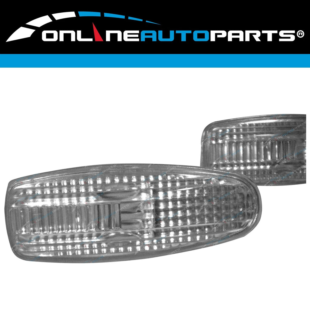 Set of 2 Clear Guard Side Indicator Blinker Repeater Lamps