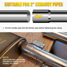 Load image into Gallery viewer, EXHAUST CLAMP STAINLESS BUTT JOINT 2PACK BAND CLAMP EXHAUST SLEEVE 2 INCH 2x AU