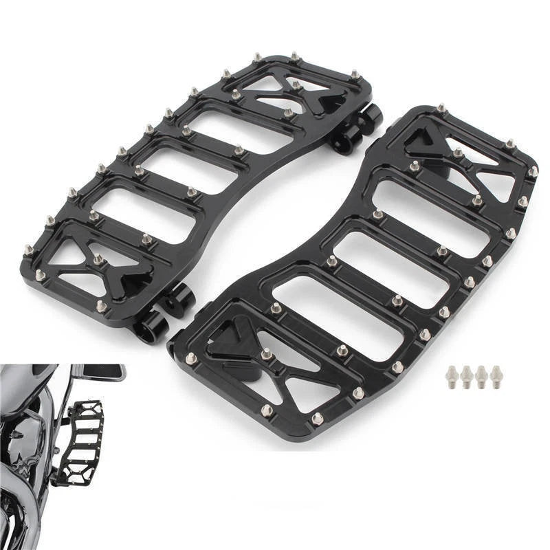Motorcycle Floorboards Foot Pegs Footrest Pedals For Harley Touring Softail FLST