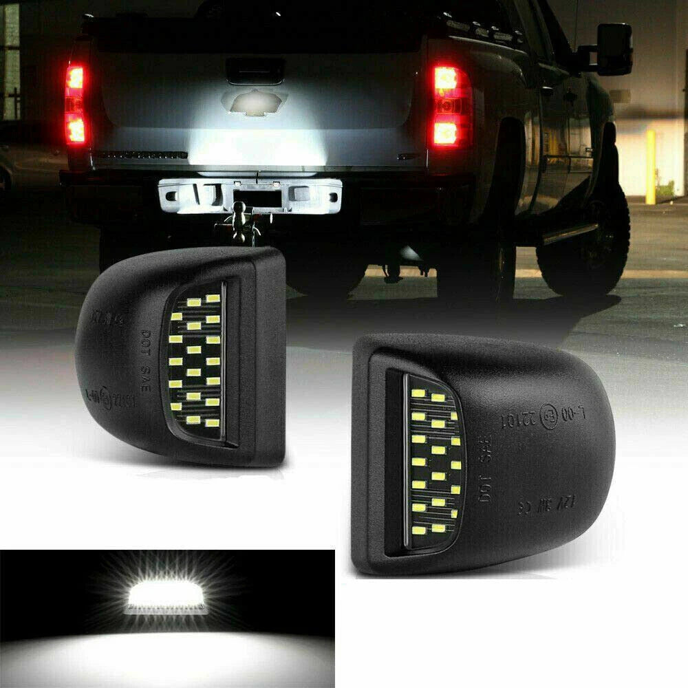 2X LED License Number Plate Lights for Chevy Silverado 1500 1999-2013 2500 3500