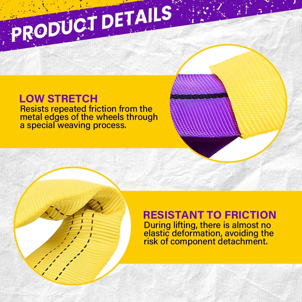 4x Wheel Tyre Link Strap Truck Trailer Car Carrying Tie Down Recovery Ratchet